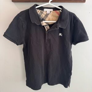 Burberry Kids Black Cotton Polo Shirt‎ 10Y